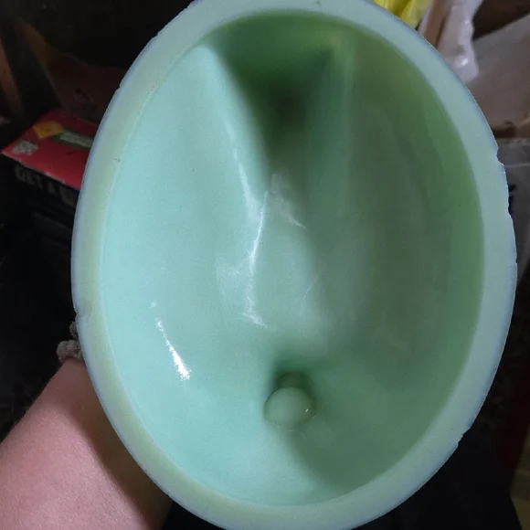 Mint Green Hen on Nest Dish Jadeit - Picture 14 of 15